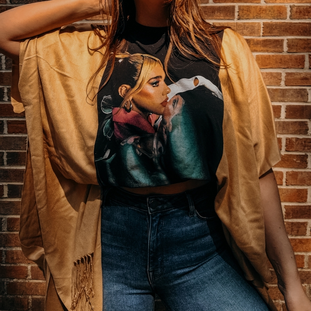 Dua Lipa Upcycled Boho Tee